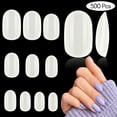 thumbnail image 2 of Makartt 500pcs Short Oval Nail Tips Full Cover White False Nails Acrylic Nails Fake Nails,10 Sizes, 2 of 11