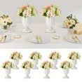 thumbnail image 1 of Miumaeov 10Pcs 5.5"H Flowers Arrangement Vase, Metal Wedding Centerpiece Table Decorations for Wedding Party Birthday (White), 1 of 10