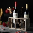 thumbnail image 4 of Sprightly Wine Bottle Holder, Rustic Birch Wood Wine Bottle Holder, Freestanding Countertop Display, 4 of 11