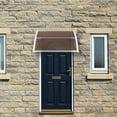 thumbnail image 3 of 40" x 31" Door Window Awning, UV Rain Protection Awning Eave Canopy, Patio Door Awning Modern Polycarbonate Cover, Eaves Transparent Board & Holder, B360, 3 of 10