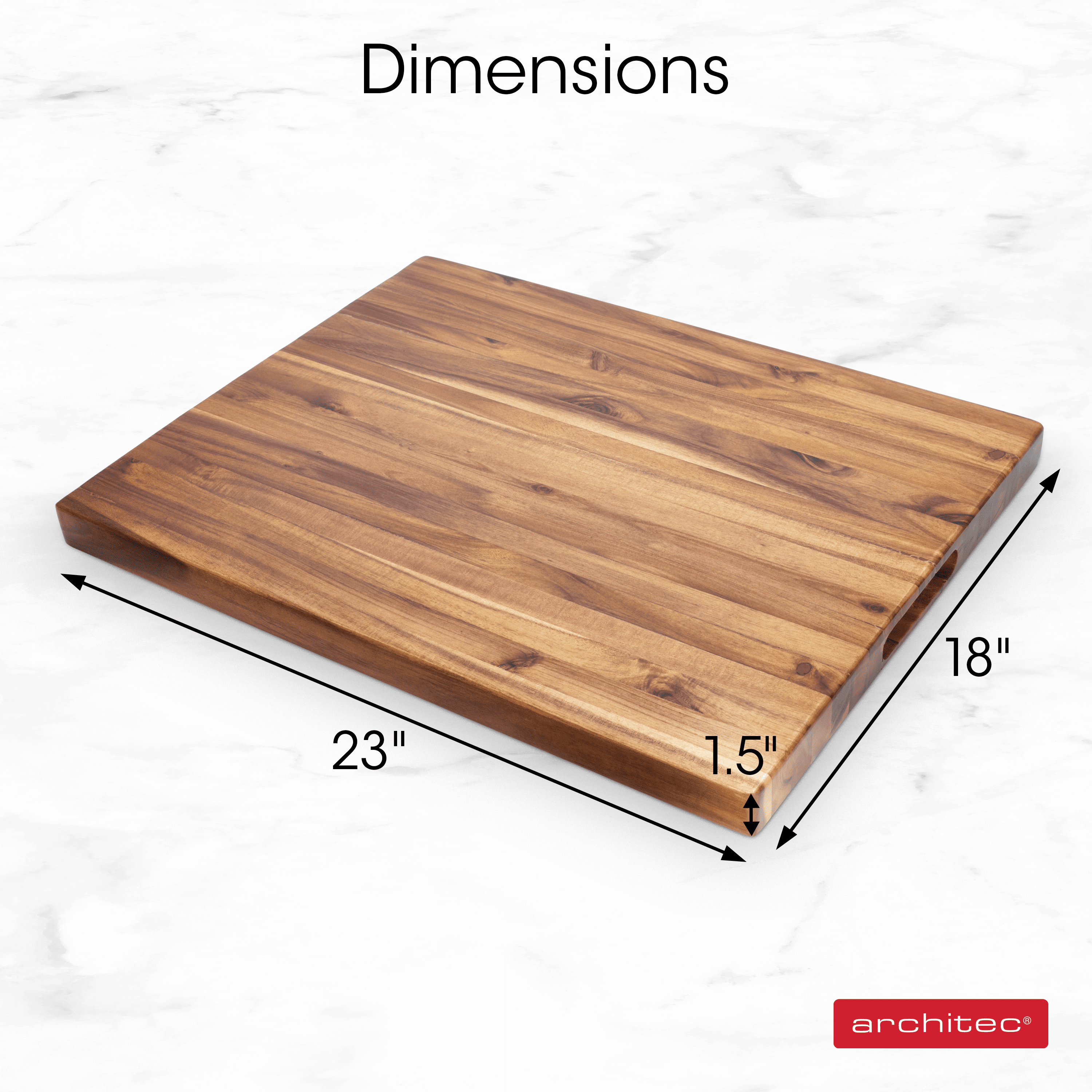 Architec Edge-Grain Acacia Chop Block 18" x 23"