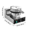 thumbnail image 5 of VEVOR Electric Ice Cream Cone Maker, Commercial 1230W Waffle Cone Machine, Non-Stick Stainless Steel Egg Roll Mold, with Temperature and Time Control, Handle, for Restaurant Bakery Snack Bar Family, 5 of 9