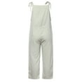 thumbnail image 3 of Femmes Mode Été Combinaison Sans Manches Bande Baggy Poche Coton Lin Playsuit Romper Salopettes, 3 of 6