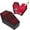 Black, variant on Hmhnsya Velvet Coffin Gothic Jewelry Box, Skull Hot Stamped Black & Red, Gift for Goth Punk Halloween Lovers