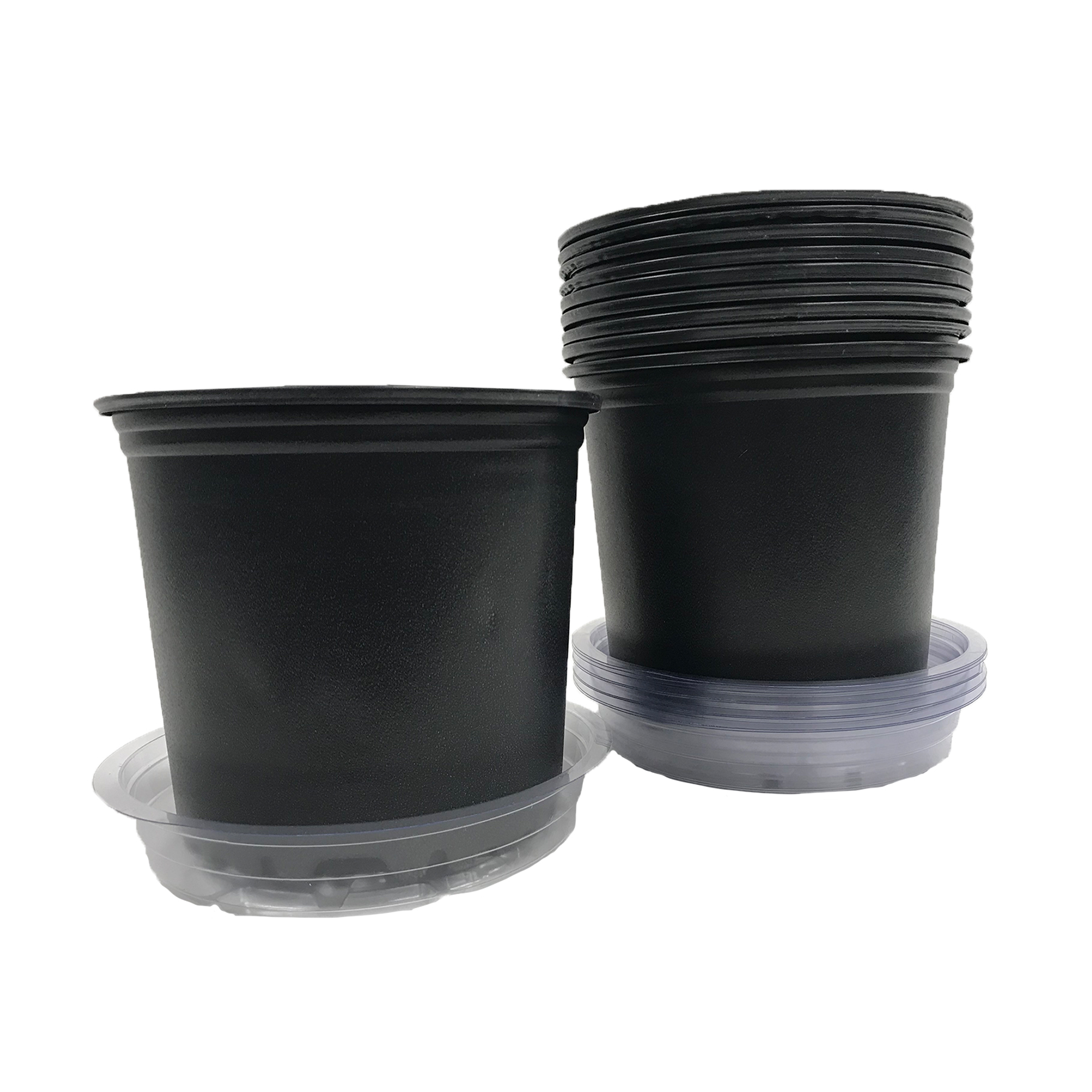 1 Gal. Plastic Nursery Pots with Saucers (3.78 liters / 1 gallon) 10
