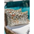 thumbnail image 4 of Waterproof Outdoor Throw Pillows with Inserts 12"x20" Set of 2, Orange Green Eucalyptus Leaves Soft Decorative Pillowcases for Couch Bedroom, Fall Botanical Rustic Pillow Covers for Sofa Living Room, 4 of 8