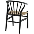 thumbnail image 4 of Modway Flourish 18.5" Wood and Rope Dining Side Chair in Black, 4 of 6