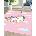 thumbnail image 3 of Unicorn Rug, Clouds Rug, Kids Rug, Living Room Rug, Decorative Soft Rug, Classic Rug, Non Slip Rug, Custom Rug, Entry Rug, Home Decor Rug, 3.3'x6.5' - 100x200 cm, 3 of 8