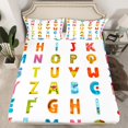 thumbnail image 2 of Manfei Colorful Letter Queen Sheet Sets,Monogrammed Theme Flat Sheet,Merry Christmas Queen Fitted Sheet For Girls Boys,Microfiber Bedroom Decor,4 Pieces, 2 of 7