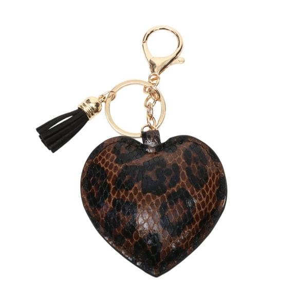 Unique Bargains 1 Pc Fashionable Heart Handbag Charm Decorative Keychain Dark Brown Gold Tone