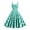 Green, variant on ICHUANYI Women's New Trending V Neck Sleeveless Vintage Print Party Cocktail Dresses Stretchy Dresses Fashion Cloth 2024