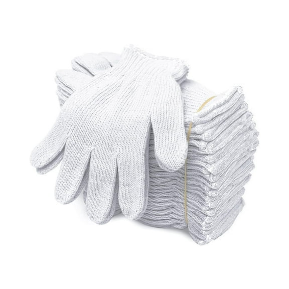 Cotton Work Gloves,12 Pairs String Knit Cotton Gloves Liners for BBQ, Grilling, Gardening, Painting, Men&Women