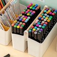 thumbnail image 2 of Desk Organizer Multi-Functional Carry Divided Office Storage Tote Plastic Pencil Pen Holder Stationary, 2 of 6