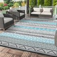 thumbnail image 1 of Alfombra exterior GAOMON, 274x366 cm, impermeable, plegable, azul/gris, 1 of 6