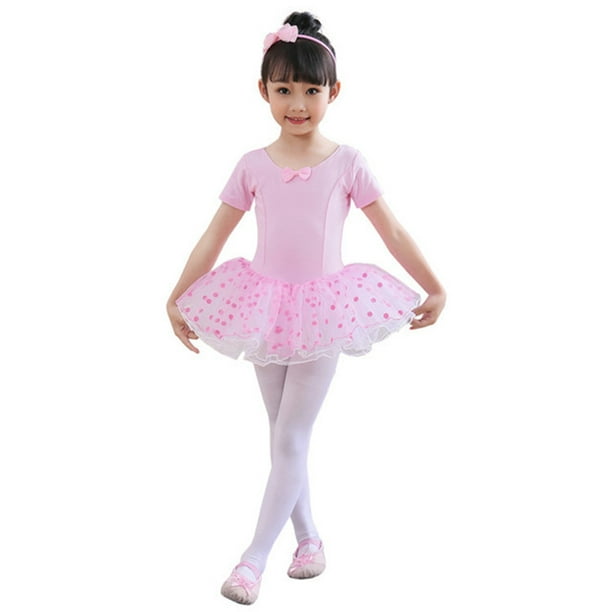 HAWEE Girls Gymnastic Ballet Short Sleeve Glitter Ballerina Leotards Tutu Skirt for Dance - Walmart.com