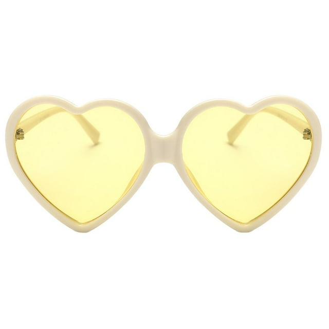 fastboy Lunettes de Soleil en Forme de Cœur pour Femmes Dames Magasinage Protection UV Lunettes de Soleil Femme Lunettes d'Été