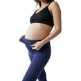 thumbnail image 3 of Ingrid & Isabel Basics Maternity 7/8 Active Leggings with Fold Over Panel, Navy, 3 of 6