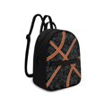 thumbnail image 2 of Eheartsgir Distressed Basketball Mini Backpack, Zipper Closure Polyester Waterproof Bag with Multiple Pockets, Adjustable Strap for Travel and Work, 2 of 8