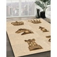 thumbnail image 3 of Ahgly Company Machine Washable Indoor Square Transitional Bronze Brown Area Rugs, 7' Square, 3 of 7