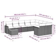 thumbnail image 2 of vidaXL Garden Sofa Set Black, Cream White, 2 of 10