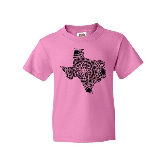 Inktastic Texas Silhouette Mandala Youth T-Shirt