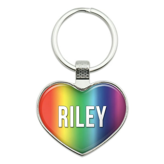 Riley I Love Name Heart Metal Key Chain