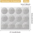 thumbnail image 2 of 34 Sheets Silver Foil Embossed PET Picture Sticker Award Certificate Seals Metallic Stamp Seal Stickers Paw Print 211x165mm Stickers: 50mm 12pcs/sheet, 2 of 6
