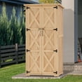thumbnail image 2 of MCombo Wood Sheds & Outdoor Storage , Garden Tool Shed with Lock, Wooden Outdoor Storage Cabinet with Double Doors for Patio 1628, 2 of 7