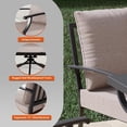 thumbnail image 4 of ALAULM 5PCS Metal Outdoor Patio Furniture Set with 48"/55000 BTU Round Fire Pit Table,Outdoor Dining Table Set 4 Swivel Chairs No-Slip Cushions,Sand, 4 of 8