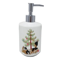 Carolines Treasures CK4658SOAP 7 x 3.5 in. Unisex Munchkin No.3 Cat Merry Christmas Ceramic Soap Dispenser