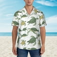 thumbnail image 6 of Picia Cute Turtle Gentle Cotton Regular Fit Short Sleeve Casual Hawaiian Shirt for Men-Medium, 6 of 9