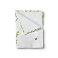 thumbnail image 2 of Tree Soft Flannel Fleece Throw Blanket, Flourishing Spring Season Leaves and Birds Chilling by the Branch, Cozy Plush for Indoor and Outdoor Use, 50" x 70", Dimgray Lime Green, by Ambesonne, 2 of 5