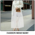 thumbnail image 3 of FELTECHELECTR Falda De Tul Con Atada Para Mujer Falda Larga Sofisticada Y Transpirable, 3 of 8