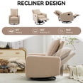 thumbnail image 4 of Lazy Boy Glider Baby Seat with Comfortable Cushion, Swiveling Rocker, Suitable for Small Spaces, Lambskin (Oatmeal), 4 of 7
