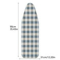 thumbnail image 2 of Replacement Ironing Board Cover Small, Heavy Duty Cotton Padded Mat for Travel Boards, 1 Count, 35.4 x 12.2 Inch, High Temp Resistant Cover, College Essentials, Guest Room, Hotel Amenities, 2 of 8