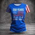 thumbnail image 4 of Iaqnaocc We The People American Flag Womens Tops 4th Of July Summer Round Neck Retro Shirts Patriotic 250 anniversary usa flag Short Sleeve T Shirts for Women Blue XXL, 4 of 5