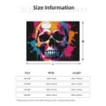 thumbnail image 5 of Yiaed Colorful Skull Print Blanket Throw Blanket Soft Cozy Flannel Blanket for Home Bed Sofa Couch Chair-50"x40", 5 of 6
