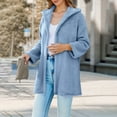 thumbnail image 3 of Jalioing Women's Fuzzy Cardigan Fall Winter Long Sleeve Hooded Fleece Coat Thermal Open Front Cardigan Outerwear, 3 of 9