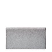 Christian Louboutin Leather Clutch, Silver