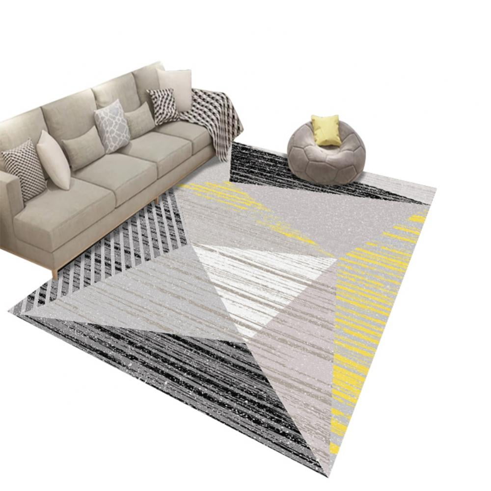 Pyramid Decor Area Rugs for Clearance Navy Modern Geometric Design