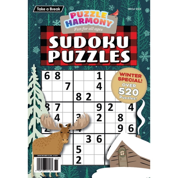 Puzzle Harmony - Sudoku Winter Special: 520  Puzzles, Holiday Themed Full-Sized Book, All Ages, Sharpen Your Mind, Brain Challenges, Relax, Unwind, Unplug, Recharge, De-Stress, Sit Back Solve!