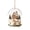 Cream, Gold, Clear, variant on Hanging Christmas Snow Globe Ornament, Gingerbread House Scene with Candy Canes & Trees, Festive Tree Decoration Gift, 3.94in