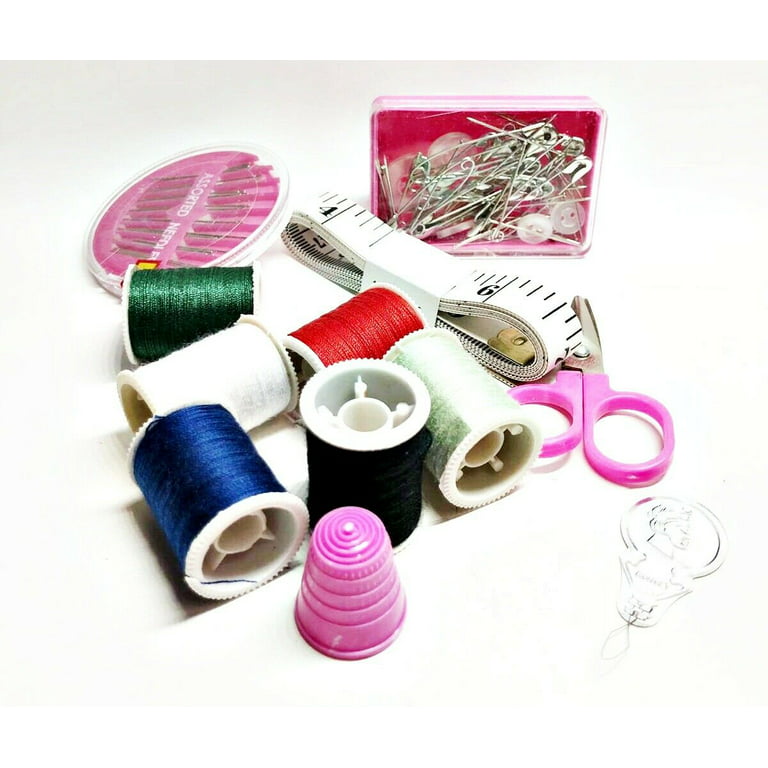 Pink Compact Travel Sewing Kit 