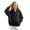 Black, variant on Arlun Lightweight Full Zipper Hoodies for Kids Oversized Fall Long Sleeve Zip up Sweatshirt Jackets with Drawstring Hem Design Casual Solid Color Baggy Girls Hoodie 160