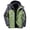 Green, variant on Admvng Mens Rain Jacket Color Blocked Long Sleeved Detachable Hooded Zipper Cardigan Outdoor Waterproof Workwear Jacket, Size L-5XL