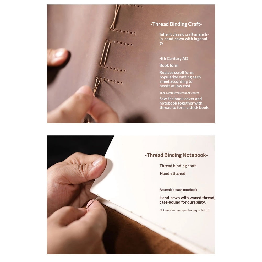 Brown Notebook Journal - Leather Journals for Writing Small Size Diary 10.5*13cm, Notepad For Women and Man, Gifts,Work,Travel