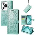 thumbnail image 3 of Funda Cartera FOXDOCK para Huawei Pura 70 Pro , Flip PU con Relieve de Gatos y Perros, Tarjetero y Soporte, 3 of 6