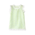 thumbnail image 1 of EGNMCR Robe Sans Manches à Col Rond Robe à Carreaux pour Filles Robe d'Été pour Bébé Robe à Col en Dentelle pour Petites Filles Robe en polyester pour Enfant, 1 of 5