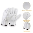 thumbnail image 4 of Guantes de trabajo, resistentes a las espinas, piel de oveja de alta calidad, guantes de jardín con muñeca elástica para hombres y mujeres, duraderos y absorbentes del sudor (S) oso de fresa Electrónica, 4 of 5