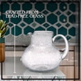 thumbnail image 3 of Artland Iris 90 Oz Handblown Glass Pitcher - Bubble Shape, Lead-Free - Versatile Drink Dispenser for Water, Juice, Cocktails - Enhanced Kitchen Decor, Dishwasher Safe (Clear), 3 of 7